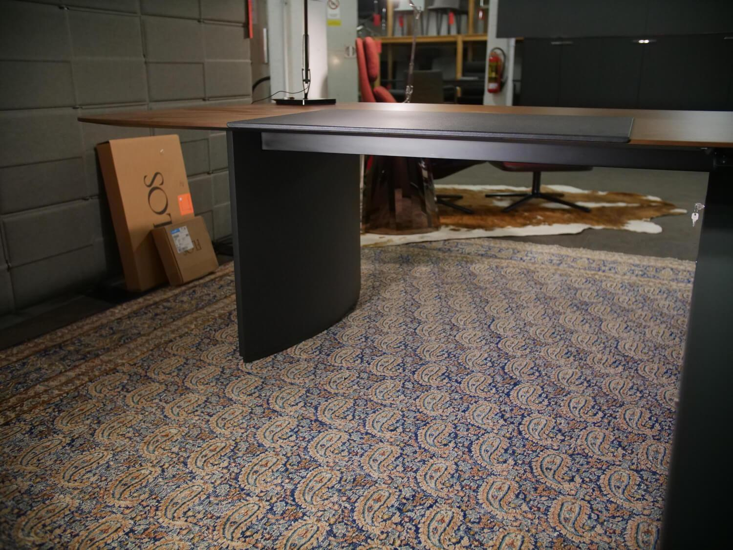 Walter Knoll - Keypiece Communication Desk Nussbaum Höhenverstellbar Mit Leder Ein- Und Auflagen - 17