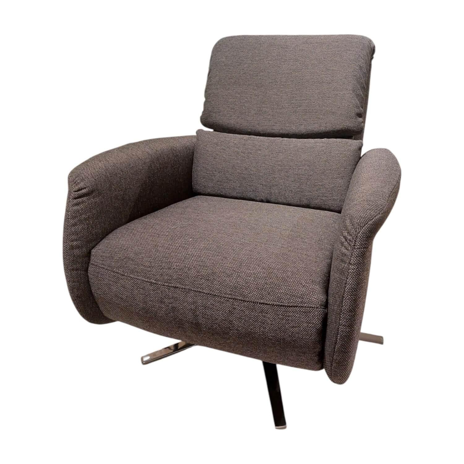 Global - Sessel Gotera Stoff Twice Dark Grey Sternfuß Chrom Glänzend Mit Teilmotorischer Verstellung Inklusive Akku - 1