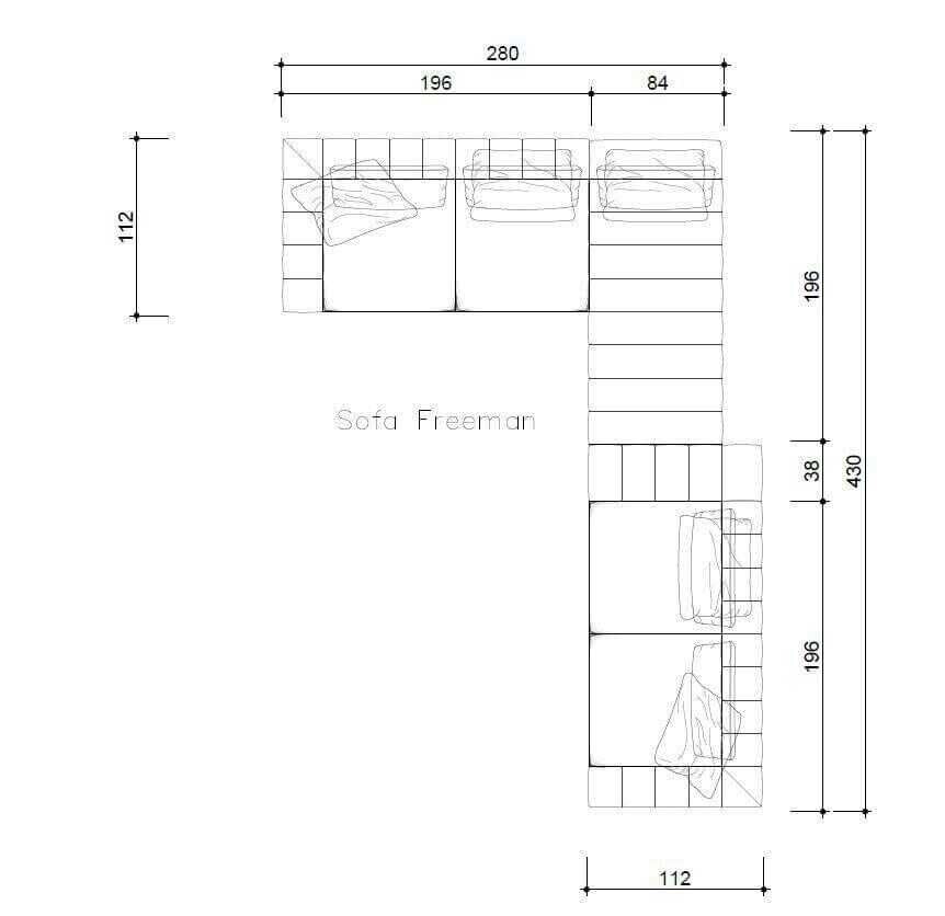 Minotti - Ecksofa Freeman Stoff Fresco Lana 03 Blue Notte (H) Aspen 21 Blue Ocean Blau - 4