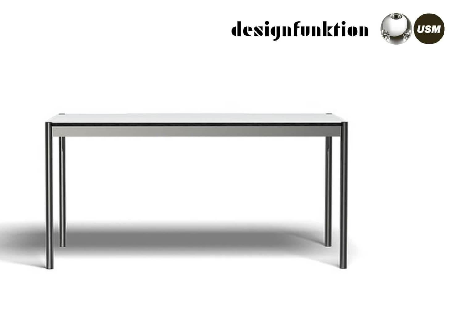 USM Haller - Tisch Kunstharz Perlgrau 150x75 in Kooperation mit designfunktion - 1