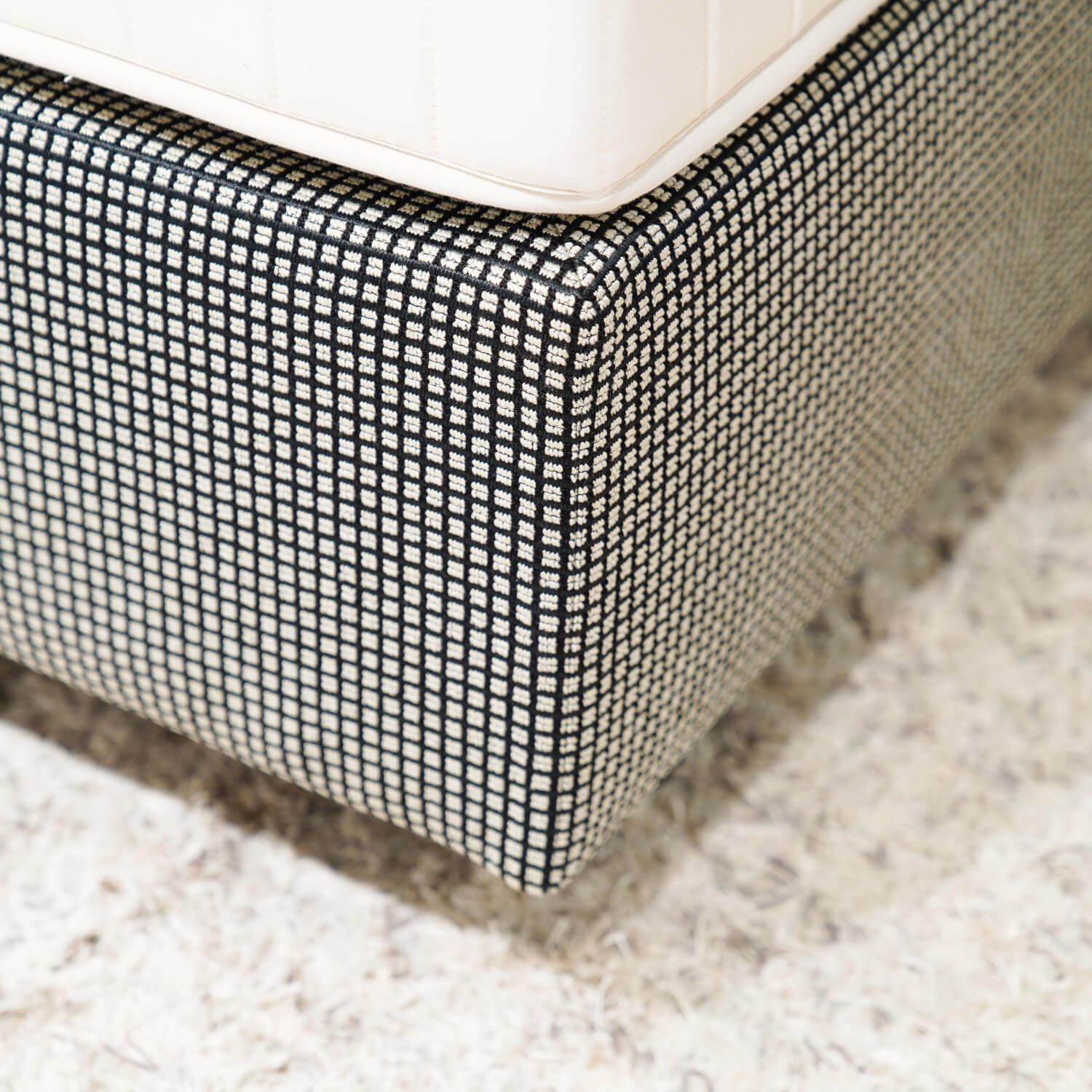 Schramm - Bett Basis BAS 25-0 Stoff Lara 2370 Noir Schwarz Kopfteil Festbezug Opal Plus K21  Inklusive Matratzen Und Lattenrost - 4