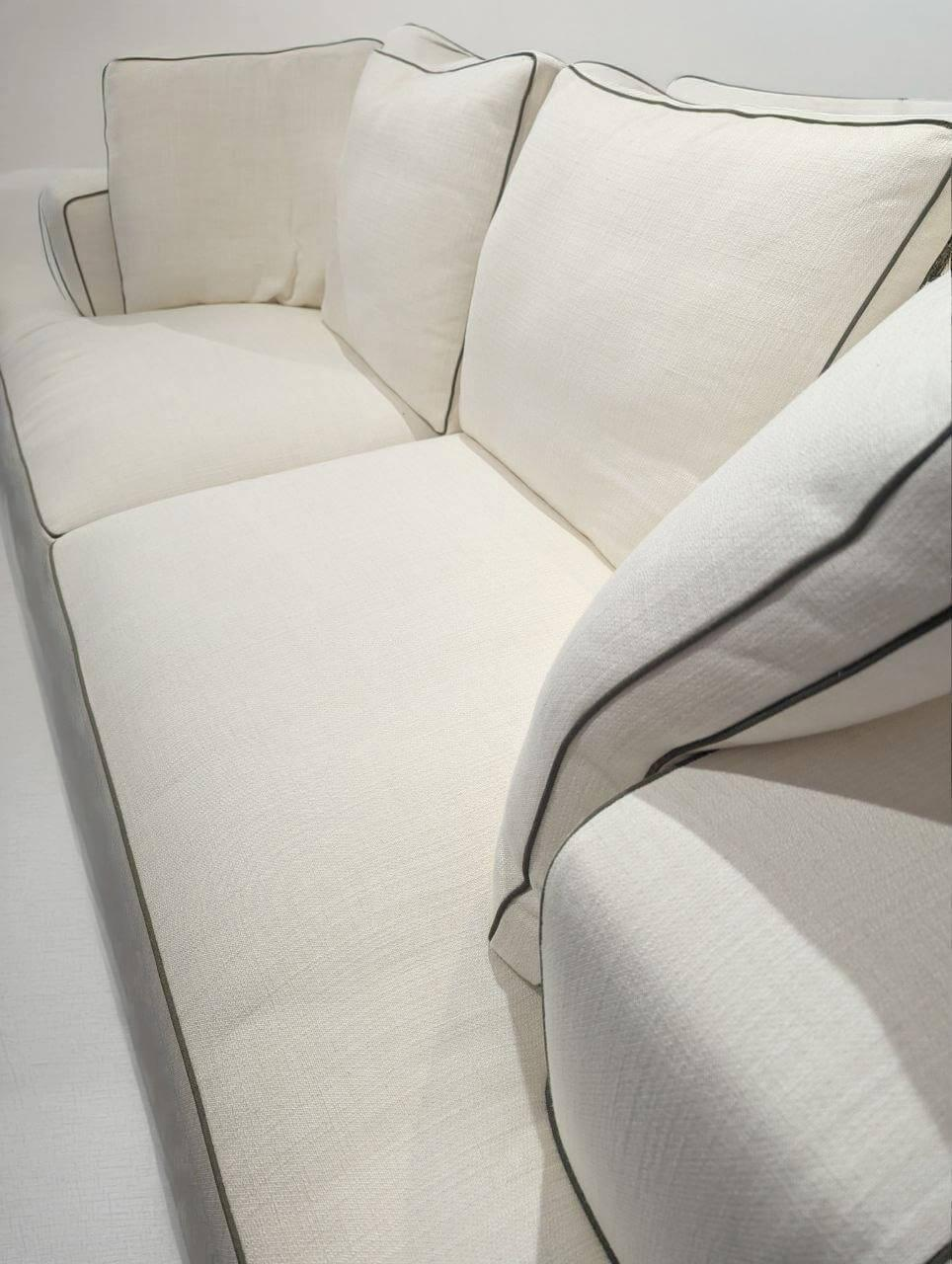 Molteni & C - Sofa Augusto Stoff KI111 Kolo Papierweiß mit 4 Rückenkissen - 6