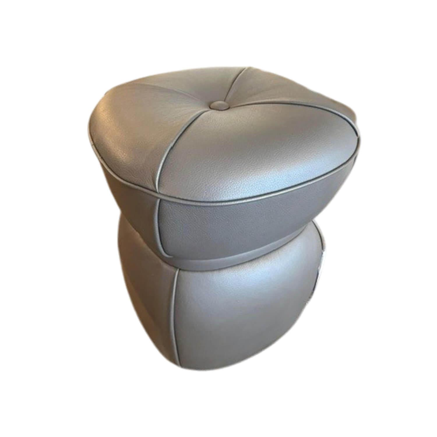 Poltrona Frau - Sitzhocker Leder SC 28-Seppia Braun - 1