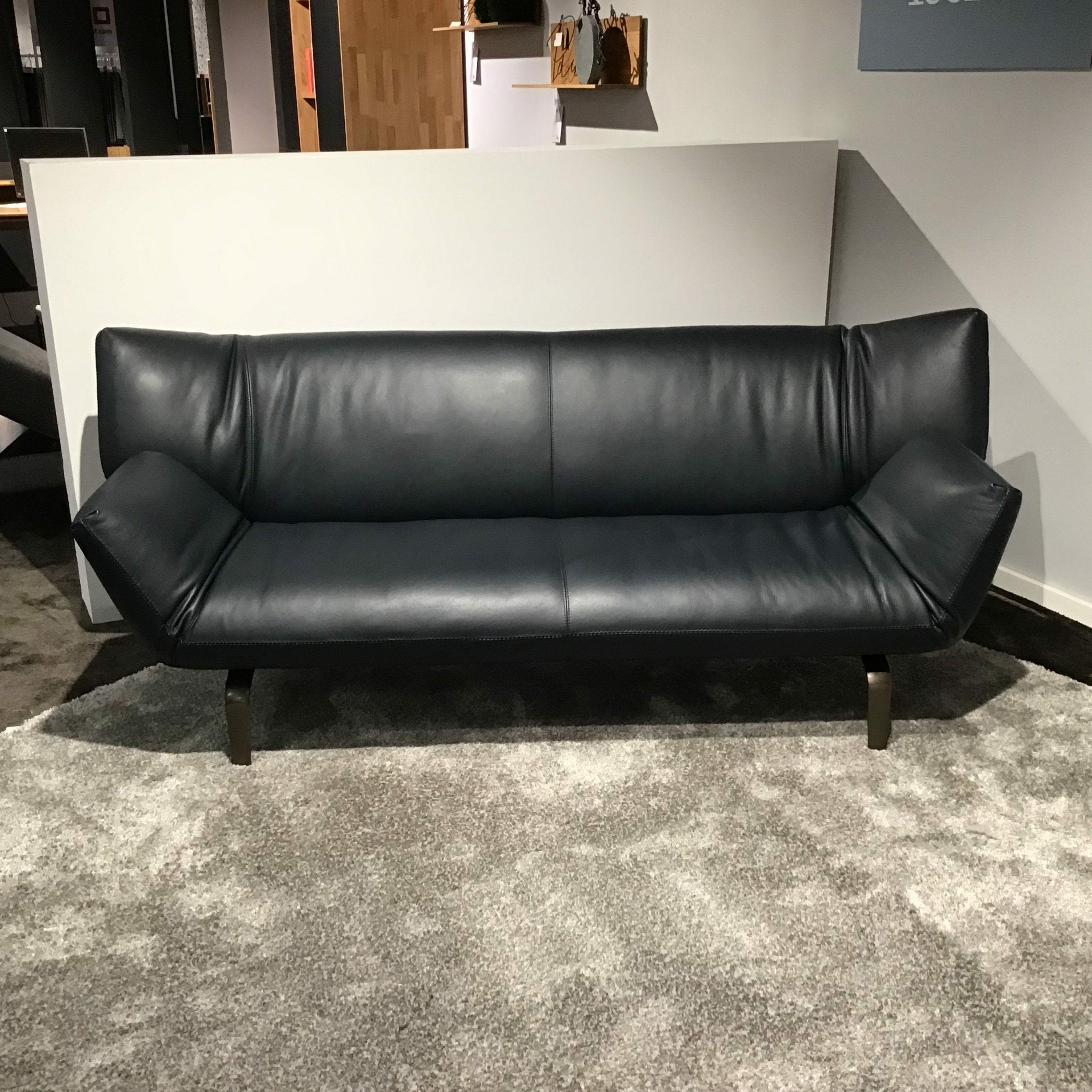 Leolux - Sofa Devon 3-seater leather 14410 Raffino 130 Dragonfly Black - 4