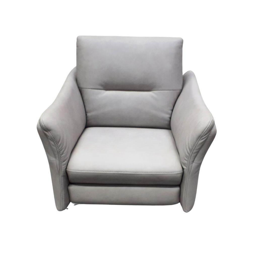 Mondo - Relaxsessel Basic 7076 25 L44 Leder 22 Softnappa Asche Grau Gestell Sternfuß Anthrazit - 1