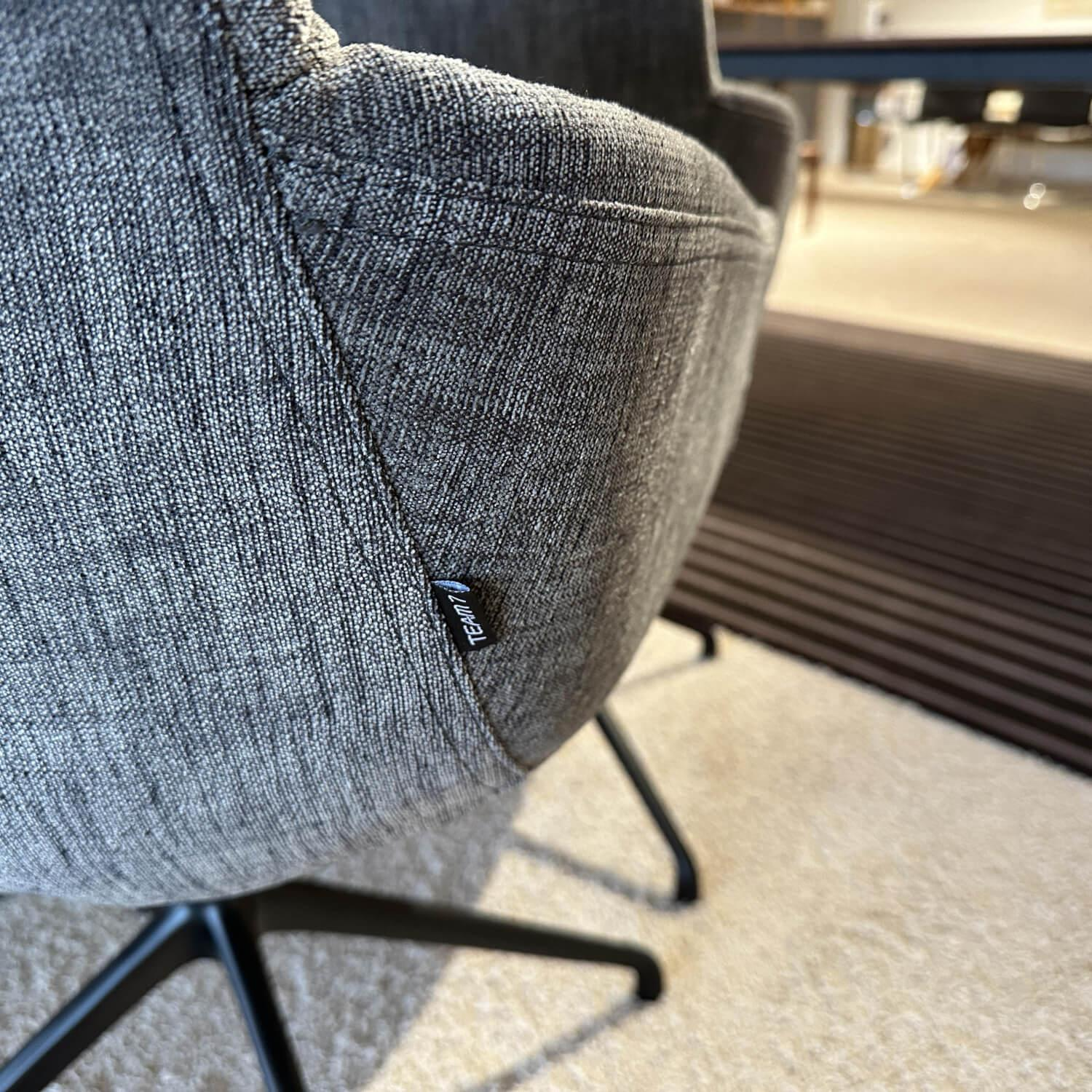 Team 7 - 6er Set Drehstuhl Lui Leger Stoff MA Maple MA 162 Grau Gestell Metall Schwarz Matt - 7