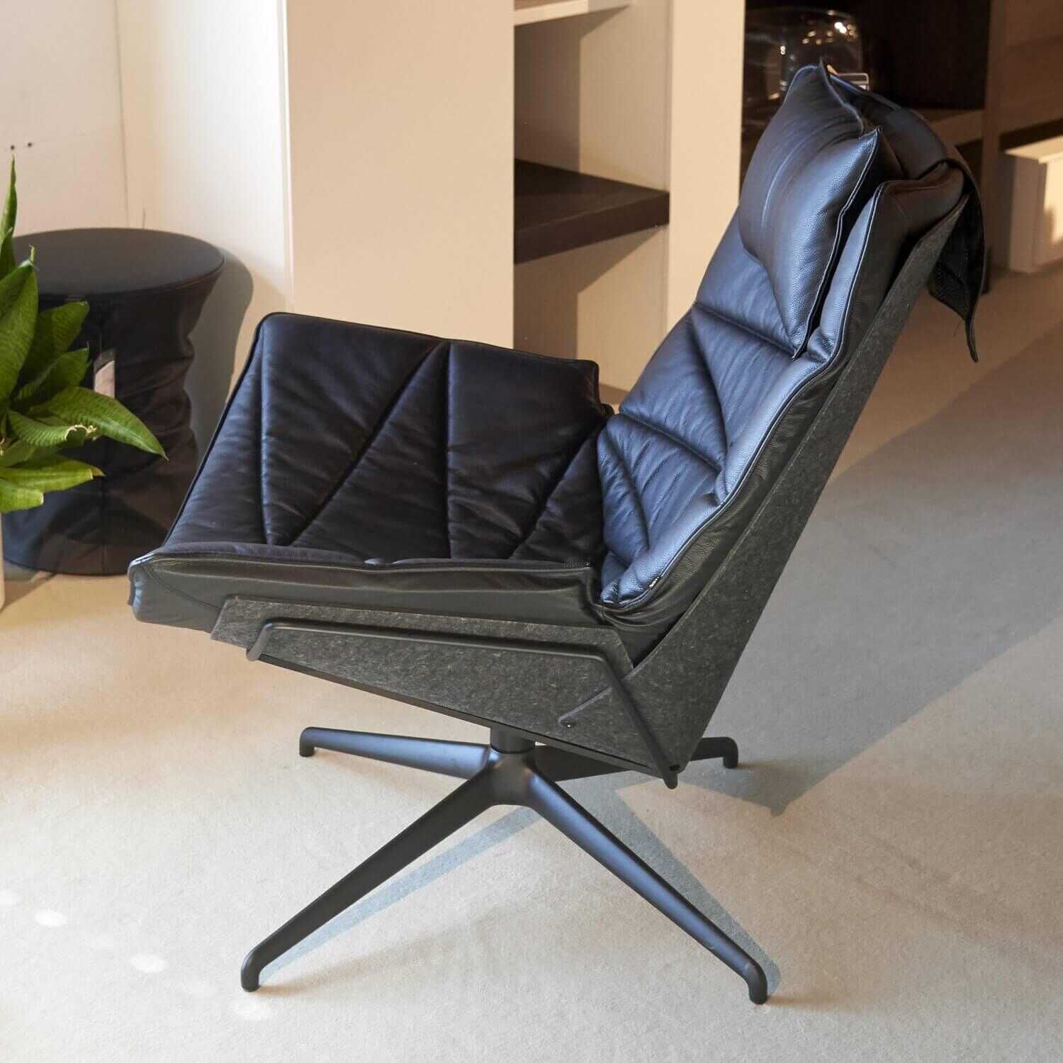 kff-lounge-sessel-nest-pure-leder-anthrazit-mit-hocker-1bd90e8acbcc48yBmlGjg7hhI KFF - Lounge Sessel Nest Pure Leder Anthrazit mit Hocker - 3