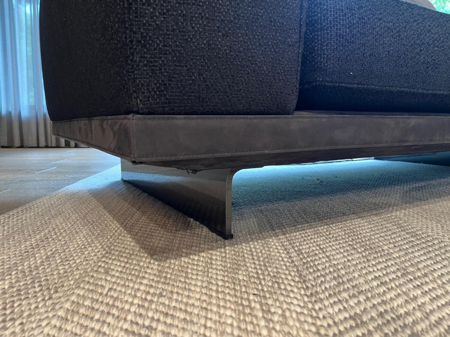 Minotti - Sofa Dylan Stoff Larry Col. 08 Nero Kat G Schwarz Gestell Metallkufen mit 2 zusätzlichen Kissen - 4