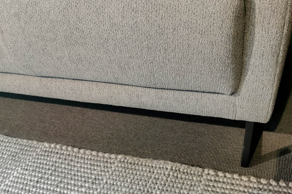 freistil Rolf Benz - Sofa Freistil 133 Stoff 6313 Eisengrau Mittelgrau Grau Fuß Quadratrohr Strukturlack Matt Schwarz - 2