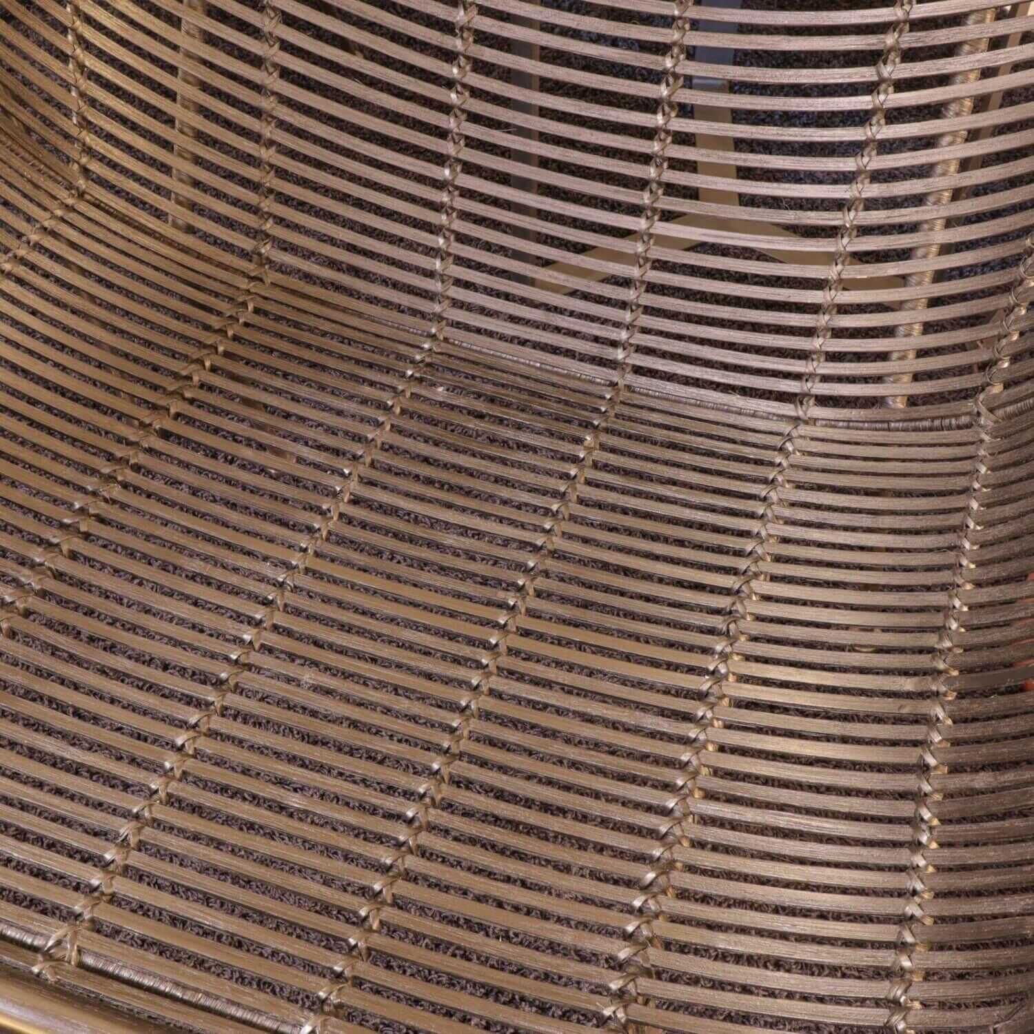3-er Stuhlgruppe Arne 50.324 Sitzschale Bambus Cappucione Gebeizt Metallgestell