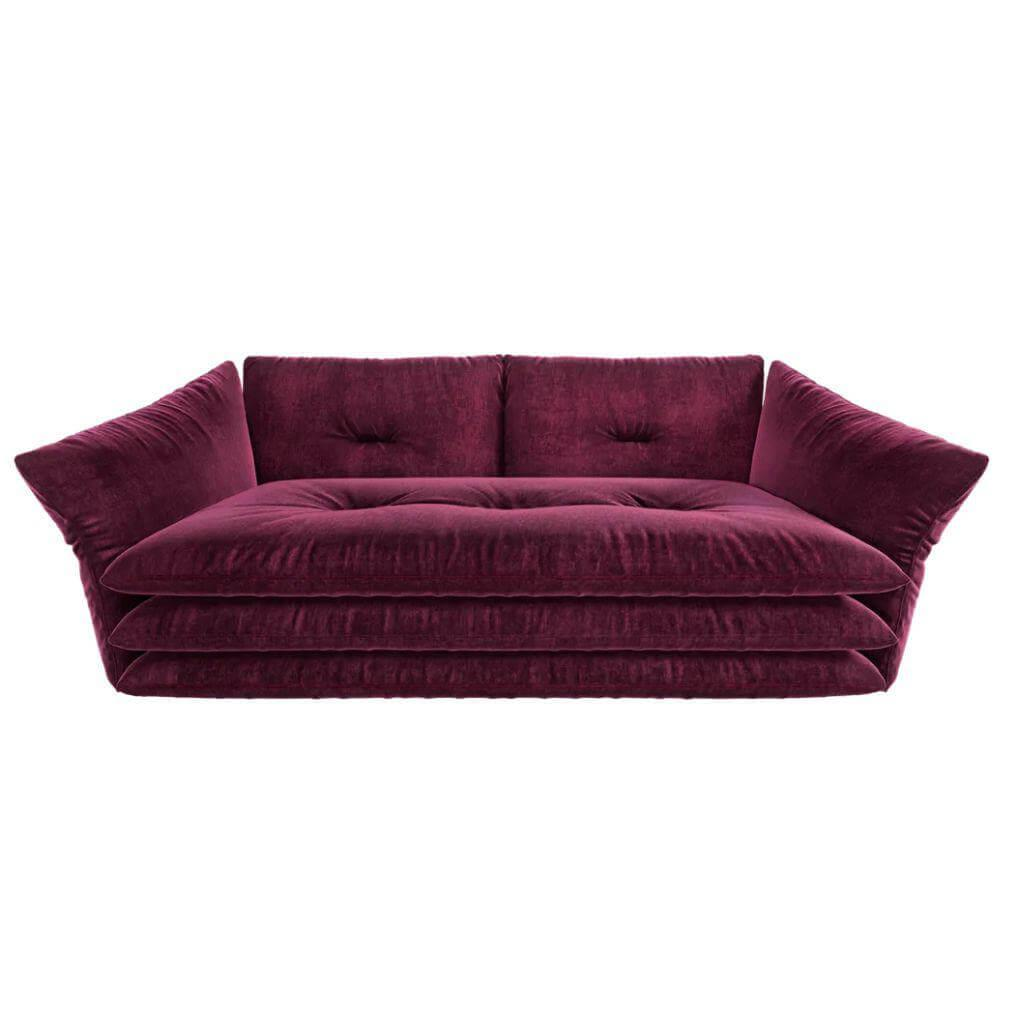 Bretz - Sofa Manyara F 101 Stoff 67 7119 Margaux Lila Rot - 1