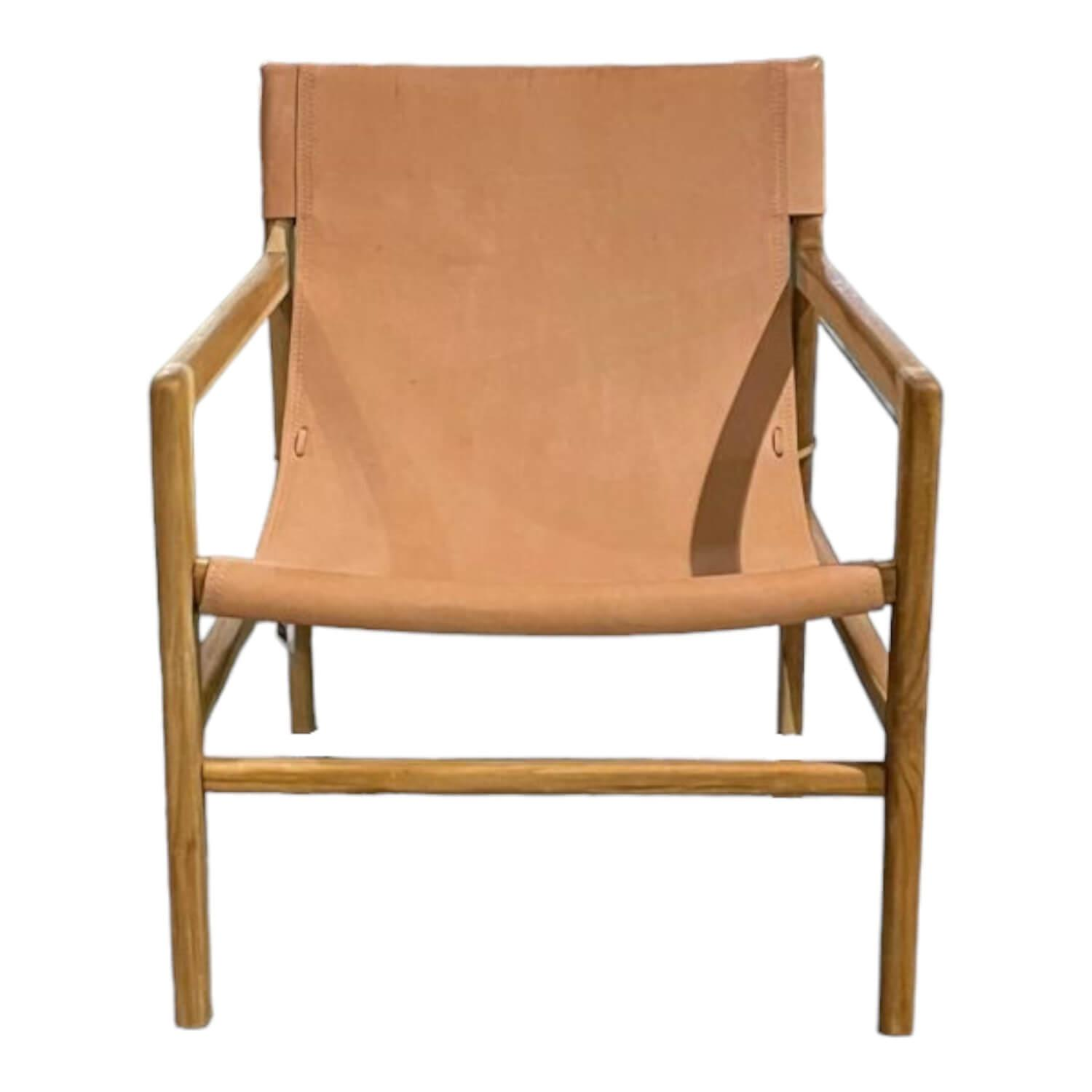 Loft - Loftsign Living Armchair Leather Leather Frame Teak Natural Brown - 1