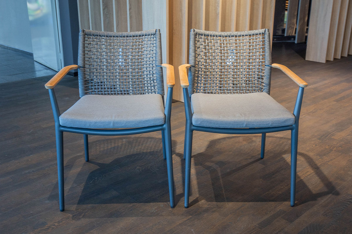 Solpuri - Set of 2 chairs Vera Outdoor fabric Bombay light grey frame aluminum anthracite - 6