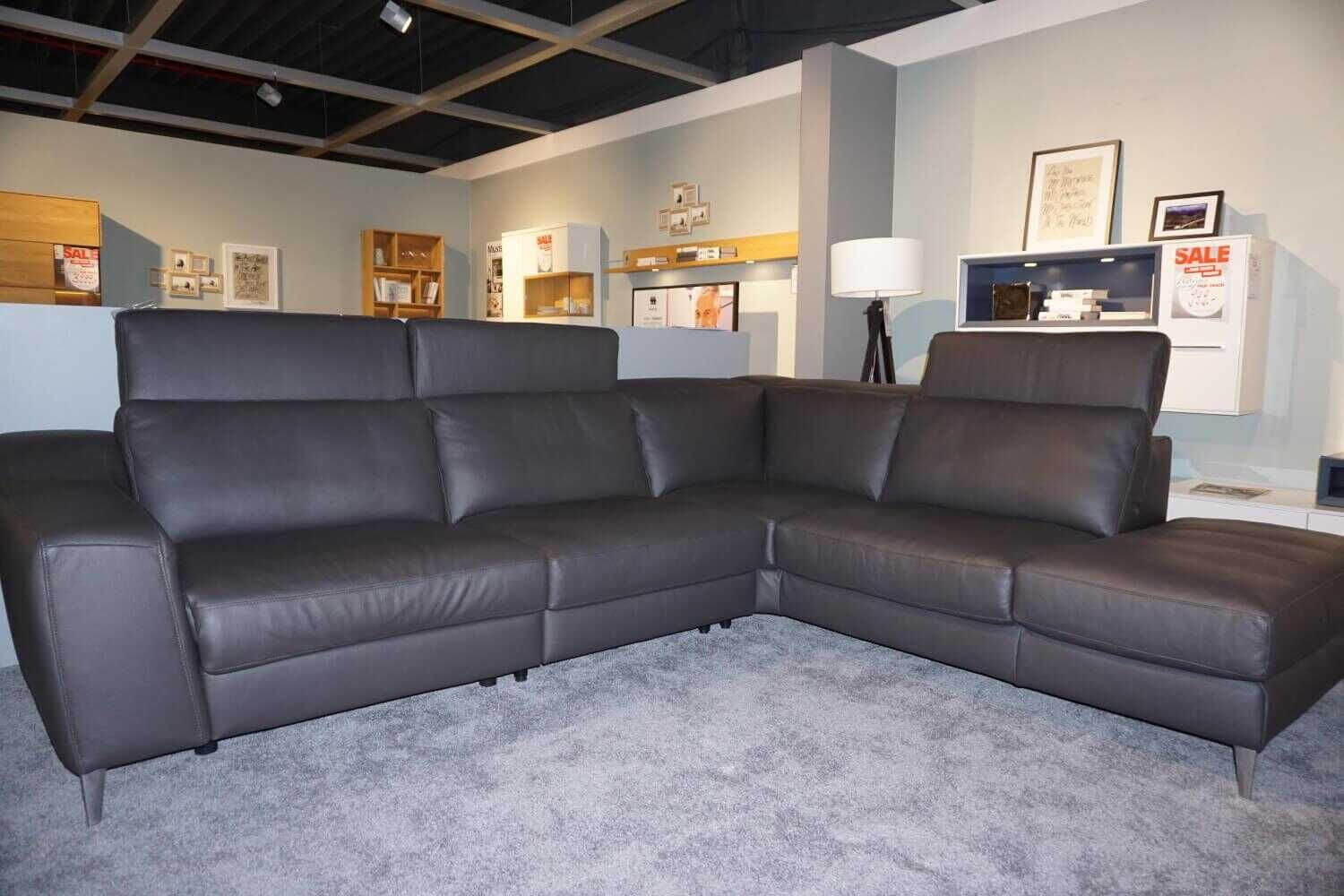 E. Schillig - Ecksofa Curuba High Leder Braun - 3