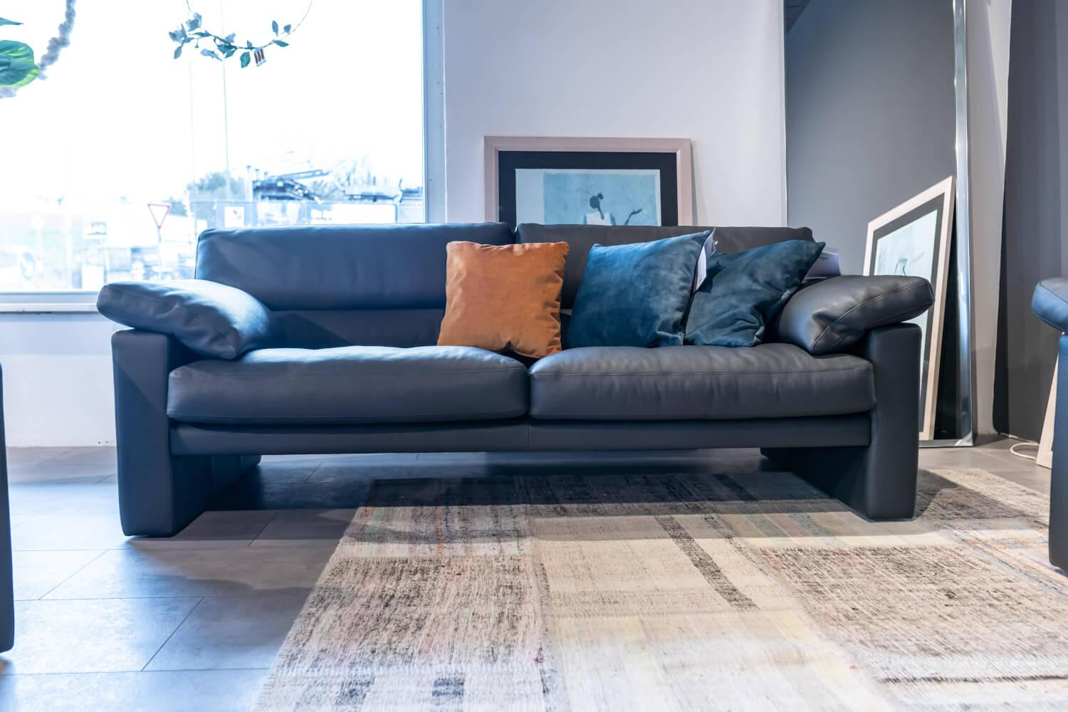 Erpo - Polstergarnitur Leder 43 059 Braun Inklusive Kopfstütze 2 Sofas 1 Sessel - 5