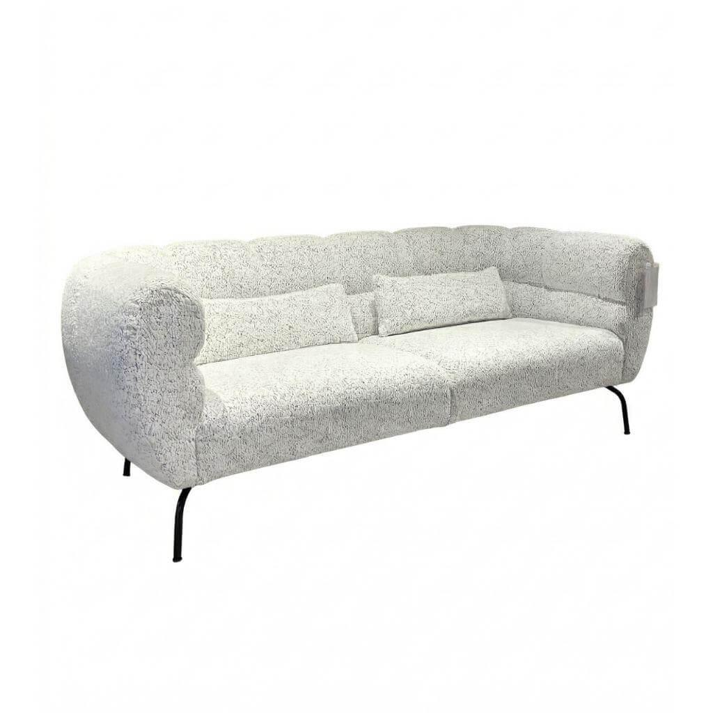 Brühl - Sofa Magnolia 2,5-Sitzer Stoff 6450 49 Weiß Grau Gestell Metal Schwarz Lackiert - 1