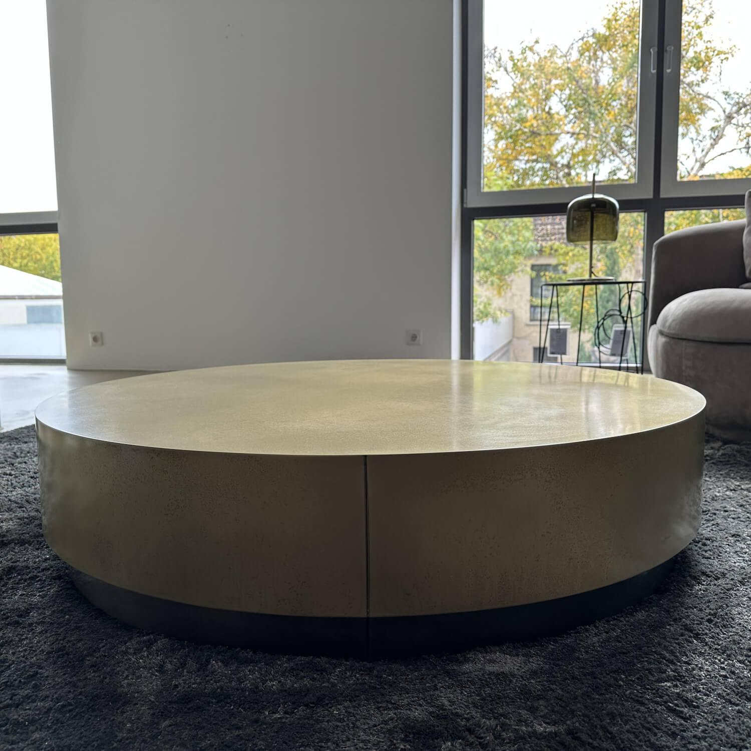 Baxter - Beistelltisch Loren Klein Platte Antikiertes Messing Basis Brünierter Messing - 3