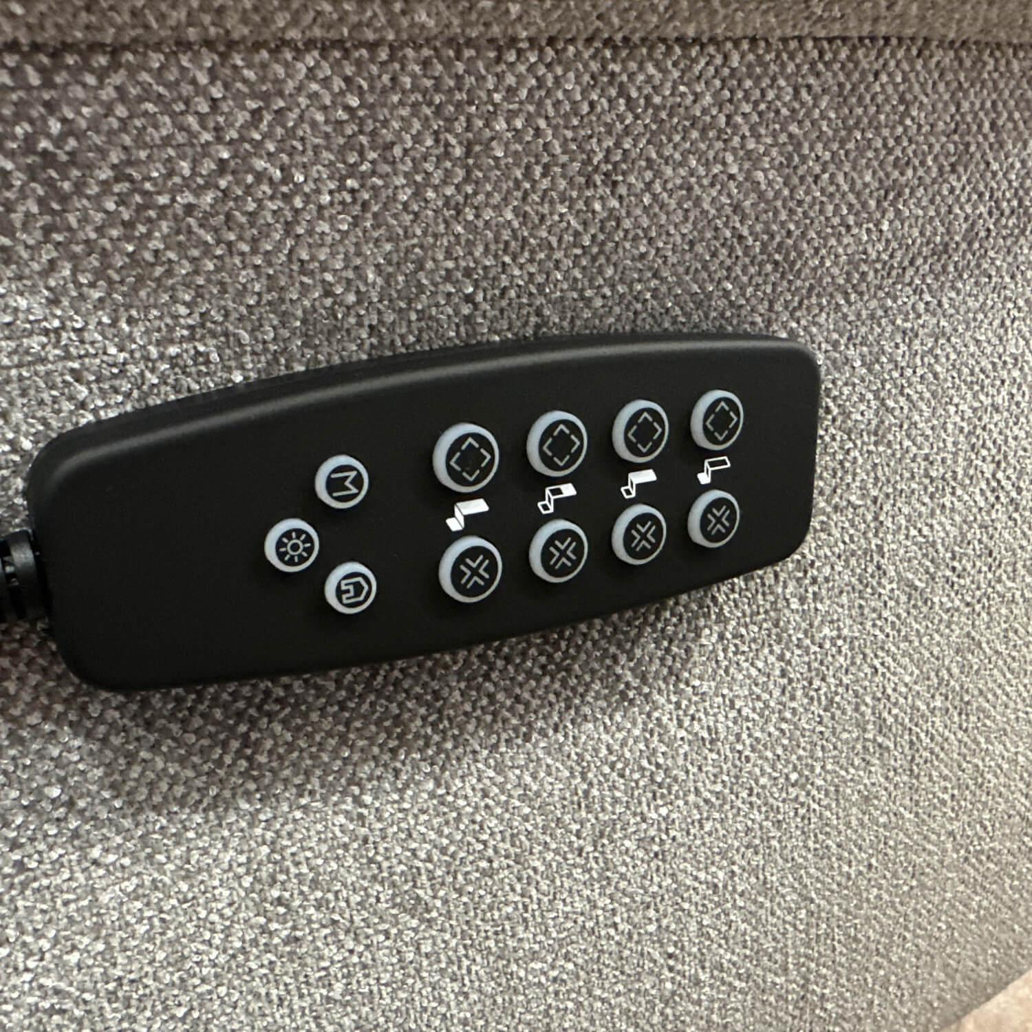 Rom - Sessel Melody 1C M Stoff Alvaro Grege Grau Gestell Stahl Mattschwarz Lackiert Mit Elektrischer Verstellung - 13