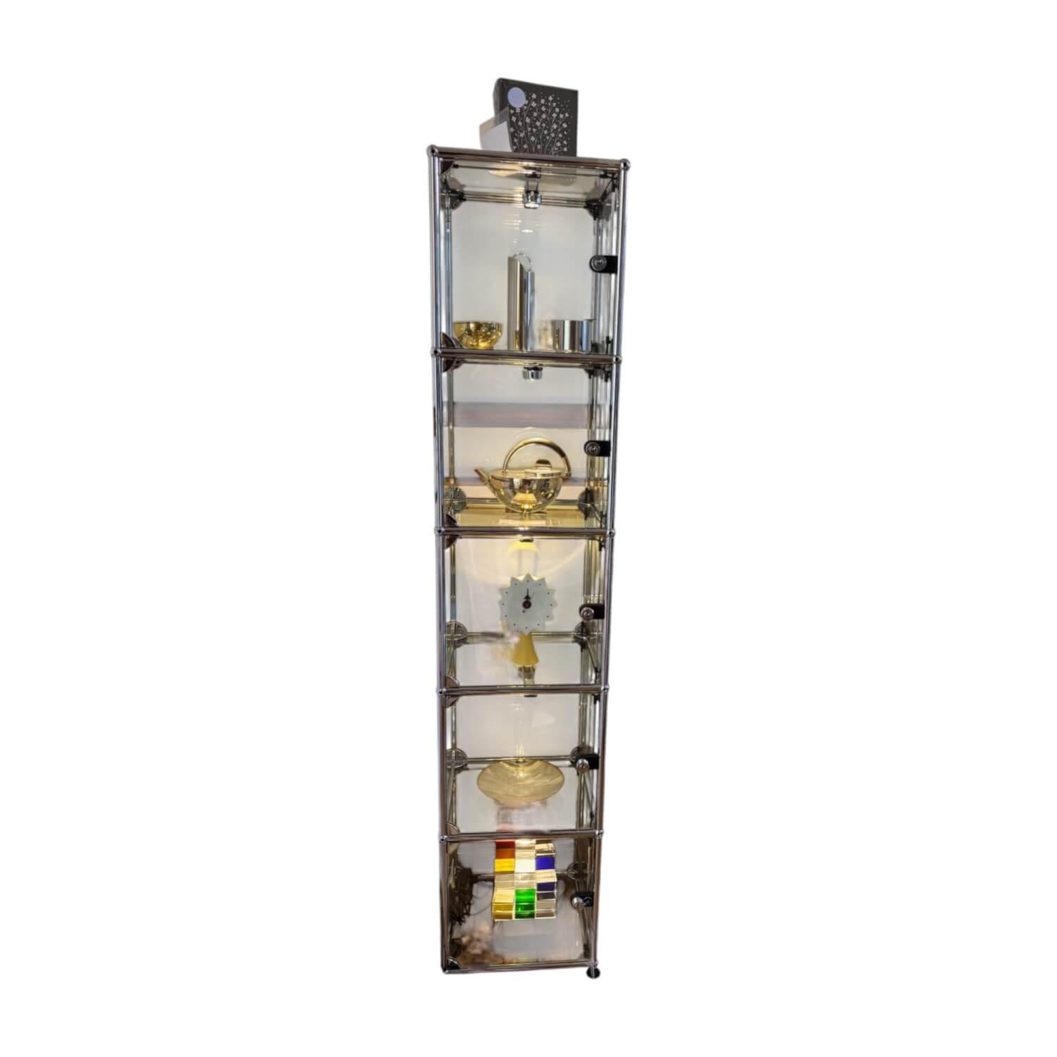 USM Haller - Vitrine Stahlgestell Korpus Glas - 1