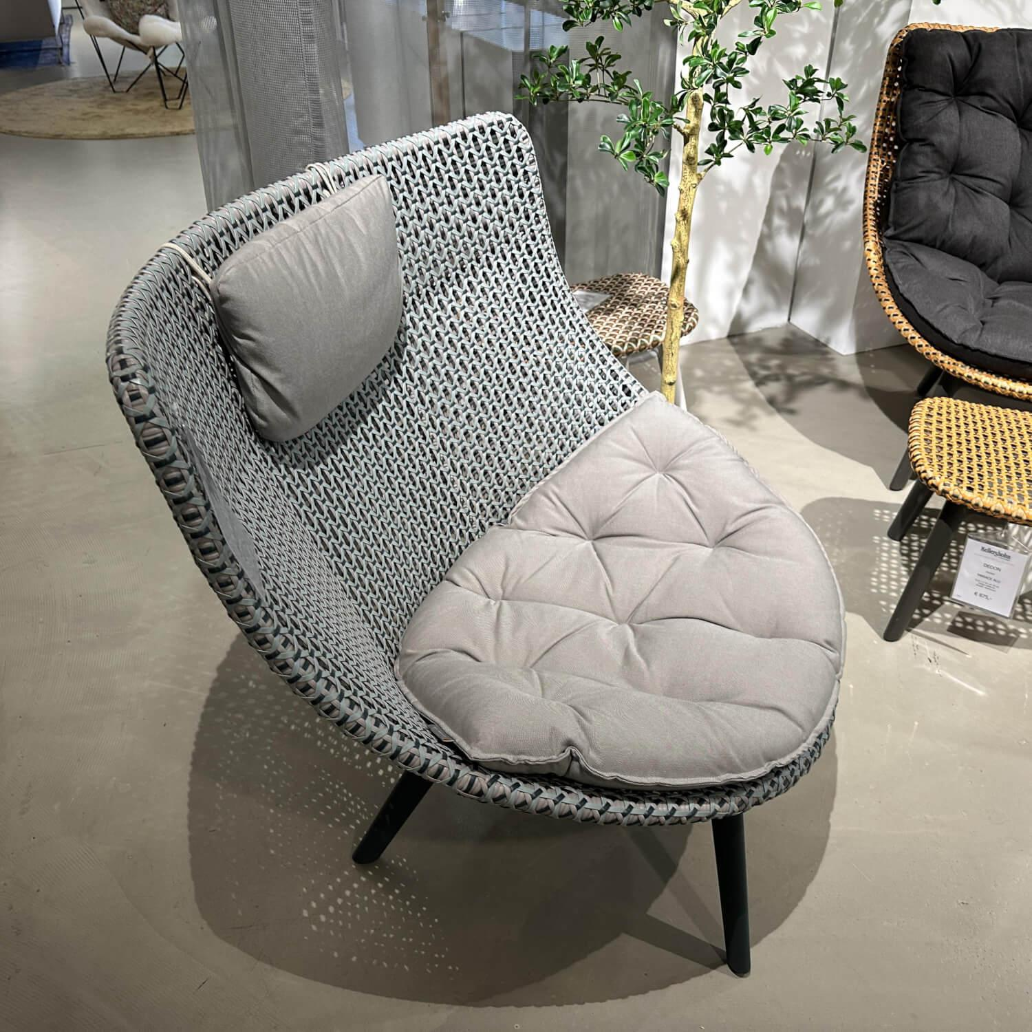 DEDON - Outdoor Hochlehnsessel Mbrace Alu Dedon Geflecht Baltic Gestell Aluminium Nori Mit Sitz- und Nackenkissen Cat. A NaturaKissen - 4