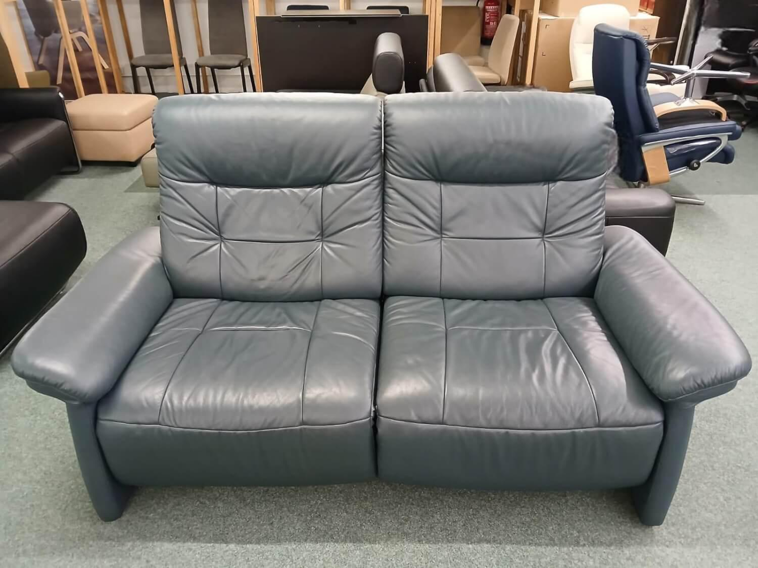 Stressless - Sofa Mary V2 Mit Gepolsterter Armlehne Leder Batick Atlantic Blue Graublau Mit 1x Elektrischen Funktion - 4