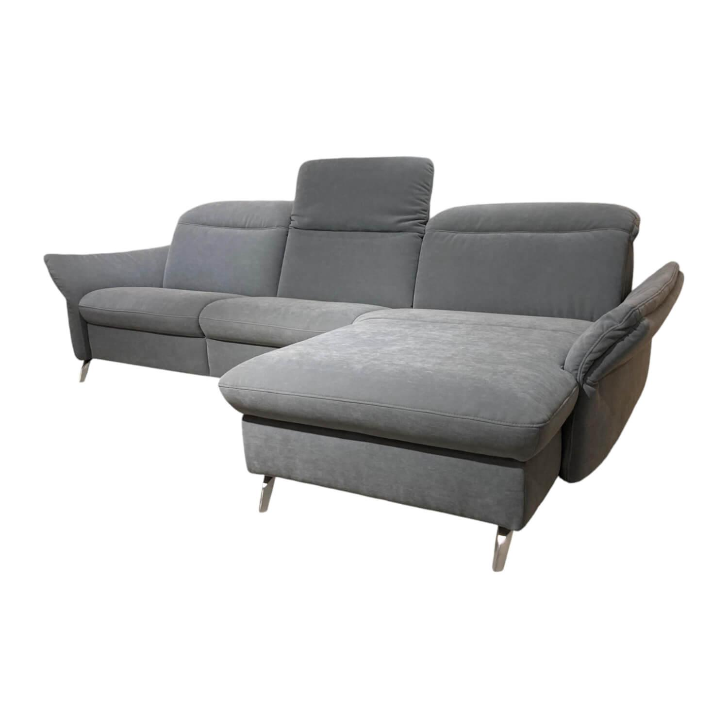 himolla - Ecksofa 1065 Stoff Nuvano Navy Blau Mit Verstellbaren Kopf- Und Ammteilen - 1