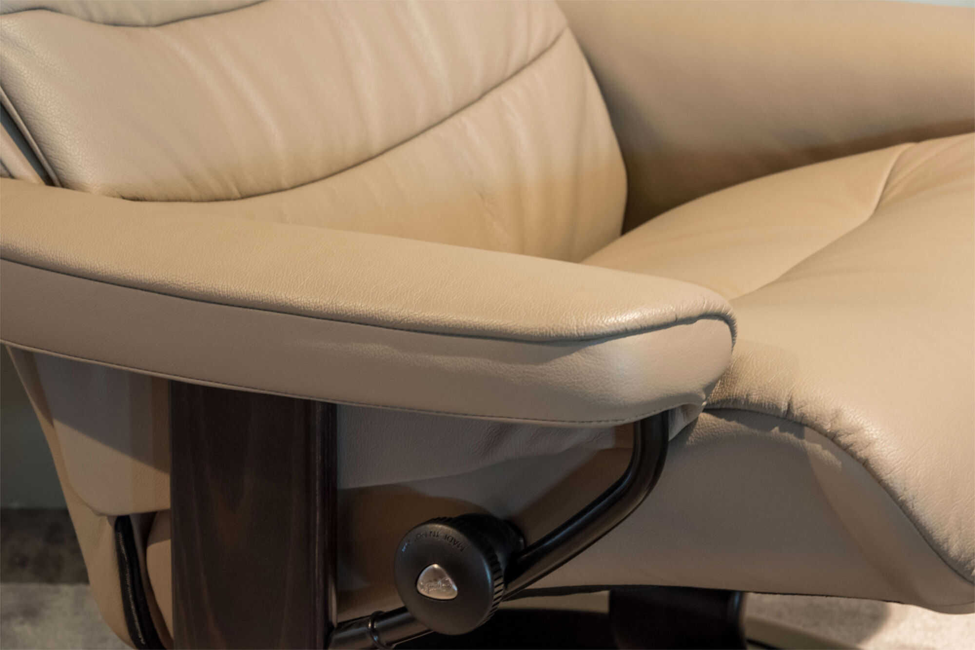 184 Stressless - Sessel Nordic L Leder Batick Beige Classic Mit Hocker - 5