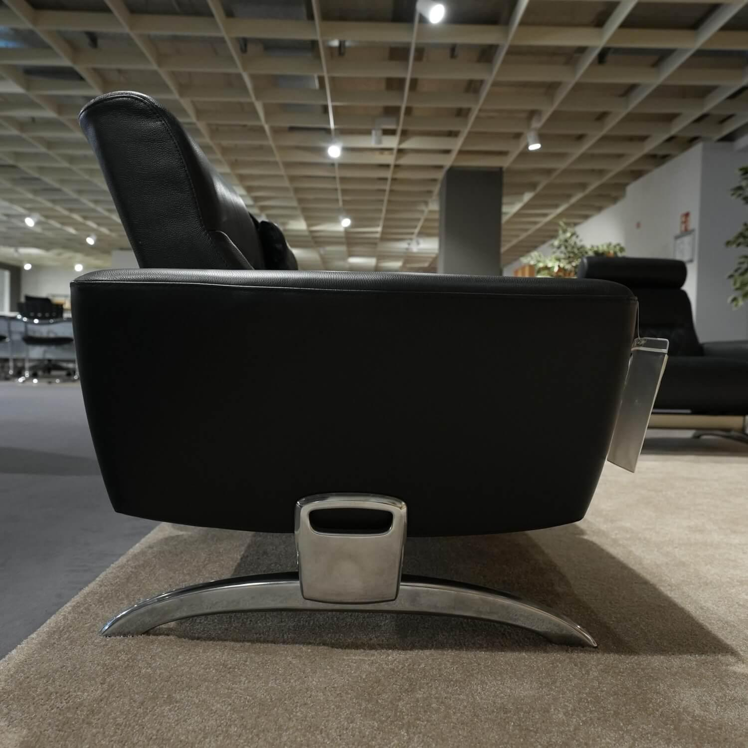 Stressless - Sofagruppe Michelle Leder Cori 19 Schwarz Füße Aluminium Inklusive Kopfstütze - 2