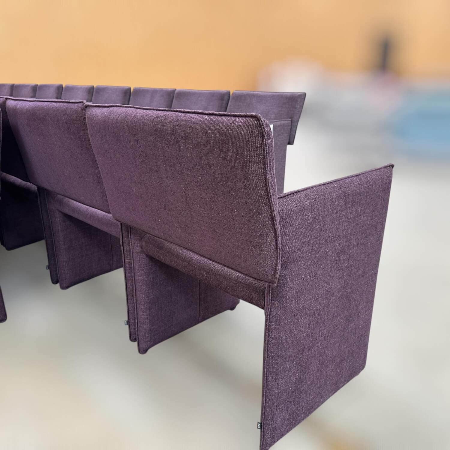COR - 4er Set Armlehnsessel Noto 19111 Stoff 8162 Bordeaux Violett - 2