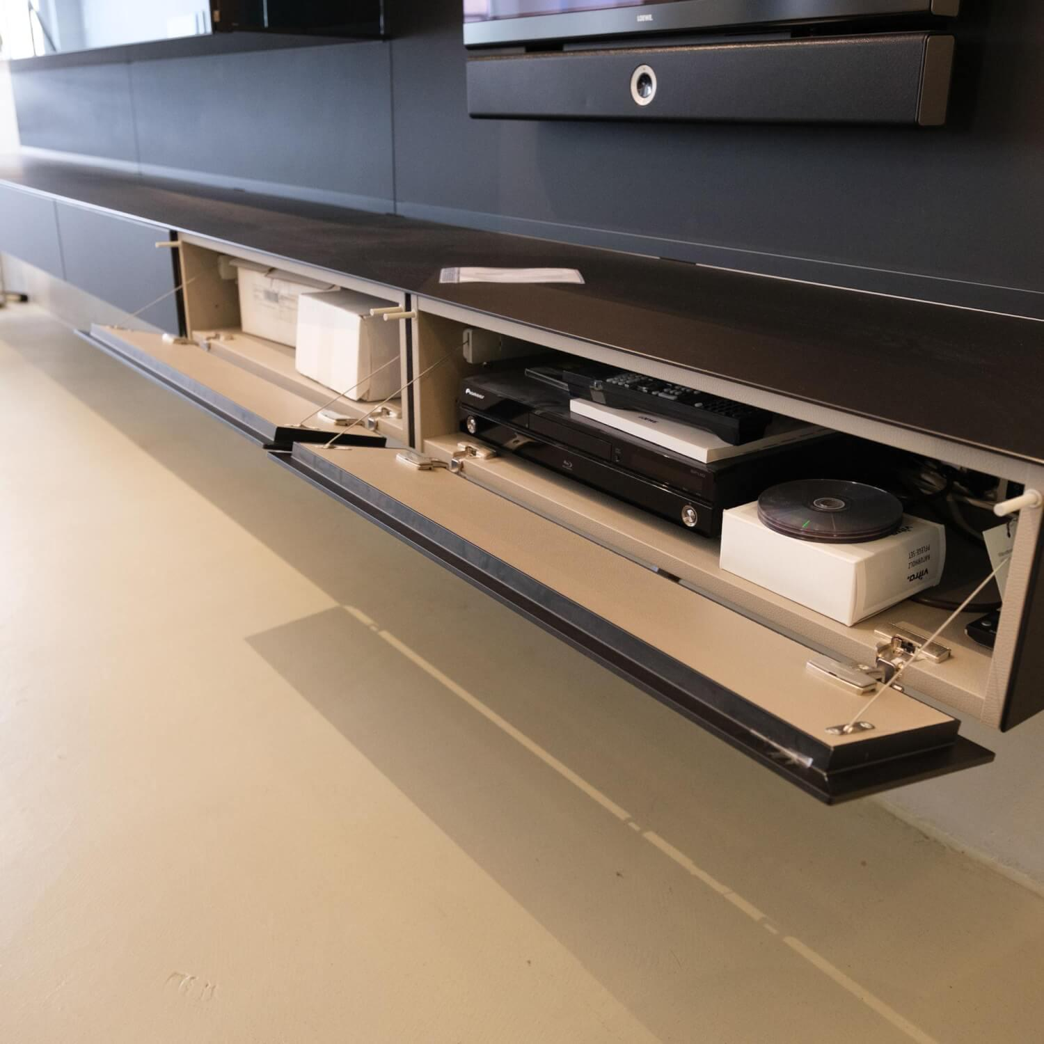 Rimadesio - Wandkomposition Abacus Living Nero Opaco 102 Mit Beleuchtung - 4