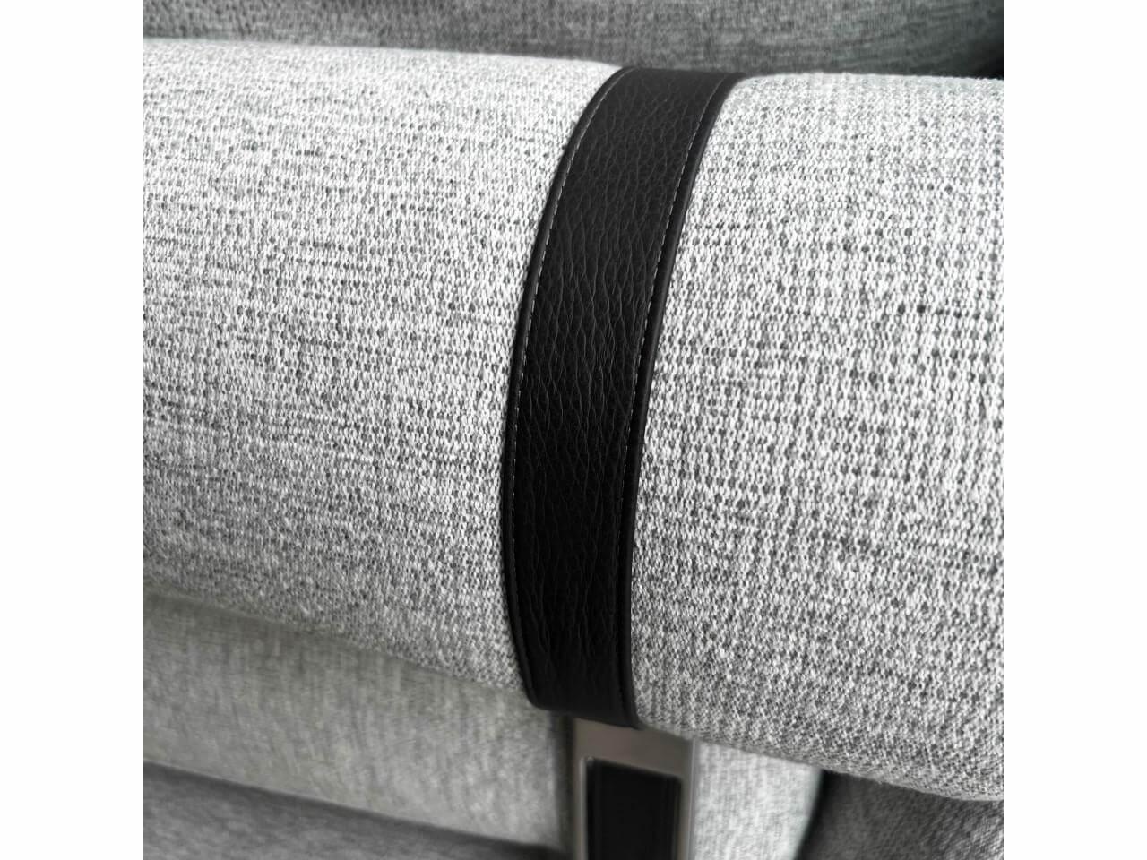 B&B Italia - Ecksofa Nanoo Stoff Sara Melange Grau Gestell Aluminium Poliert Inklusive Rückenkissen - 6