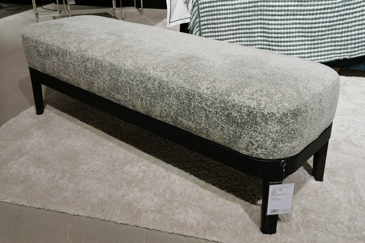 Molteni & C - Bettbank Fulham Stoff Kassandra Grau Gestell Eiche Schwarz - 4