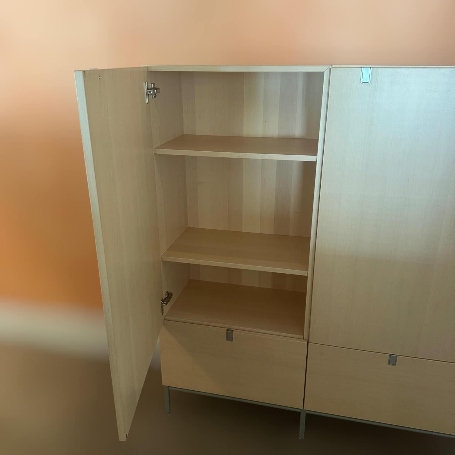 Priel - Highboard Holz Ahorn 2 Türig Mit 2 Schubkästen - 5