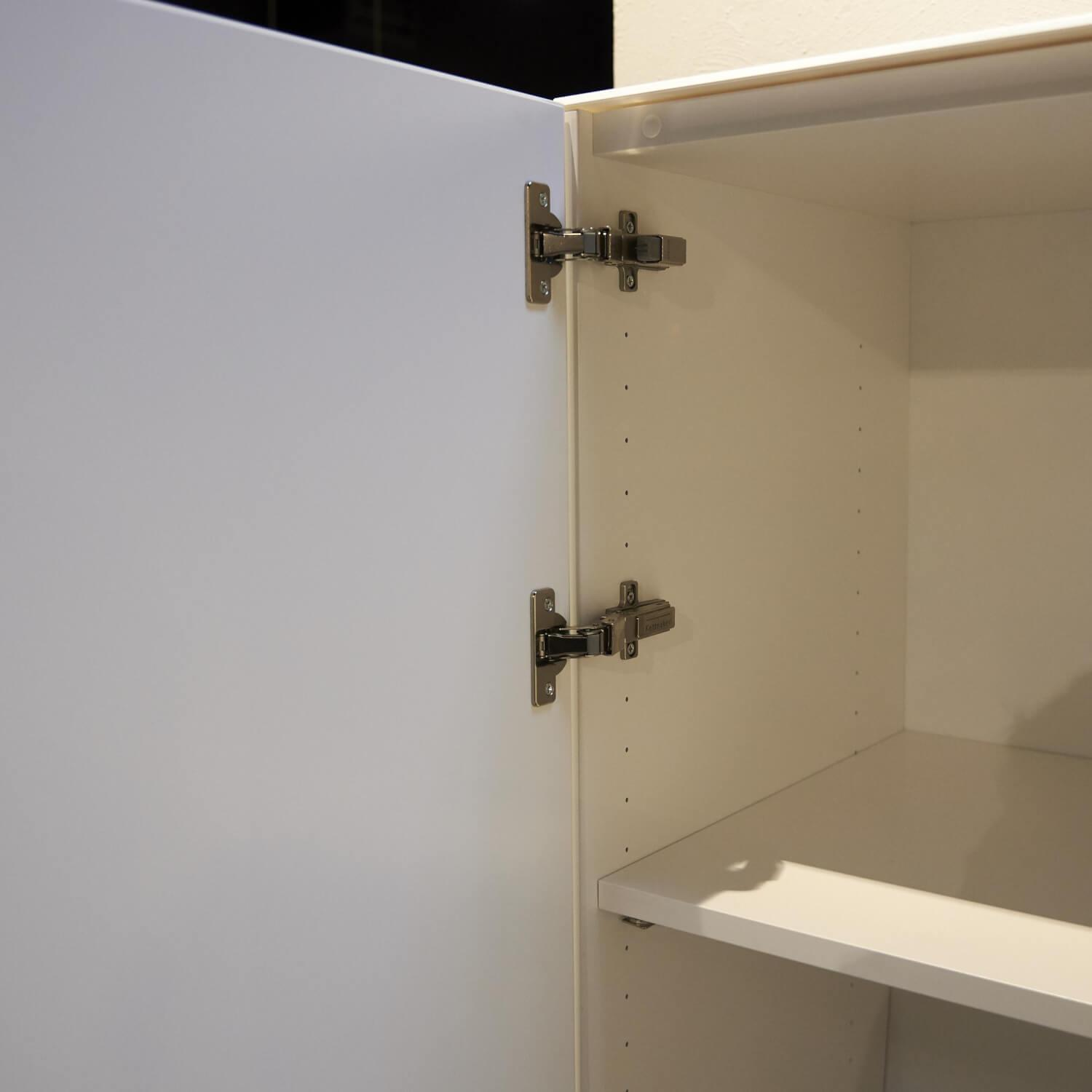 Kettnaker - Sideboard Alea Lack Weiß Front Und Abdeckplatte Glas Matt Weiß Griffe Alu Matt - 3