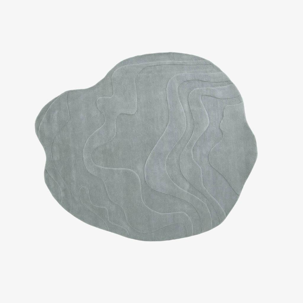 Ligne Roset - Teppich 230x270 Gavrinis 3 Wolle Grey Blue Grau Blau Handgetuftet - 1