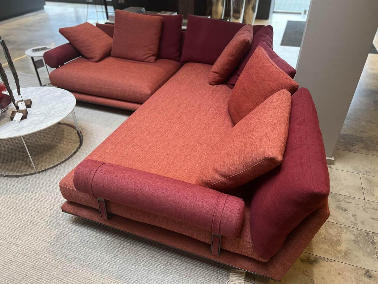 B&B Italia - Ecksofa Noonu 14914 Stoff Safran Gestell Schwarz Verchromt Lackiert - 5