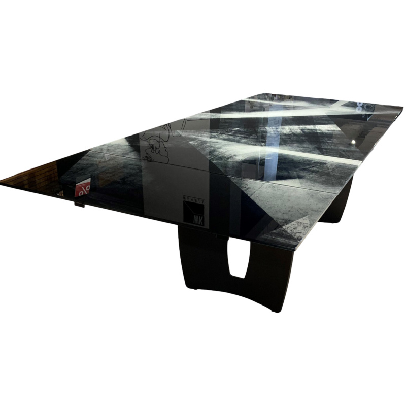 WK Wohnen - Esstisch WK 895 Platte Glas Gestell Metall Schwarz - 1