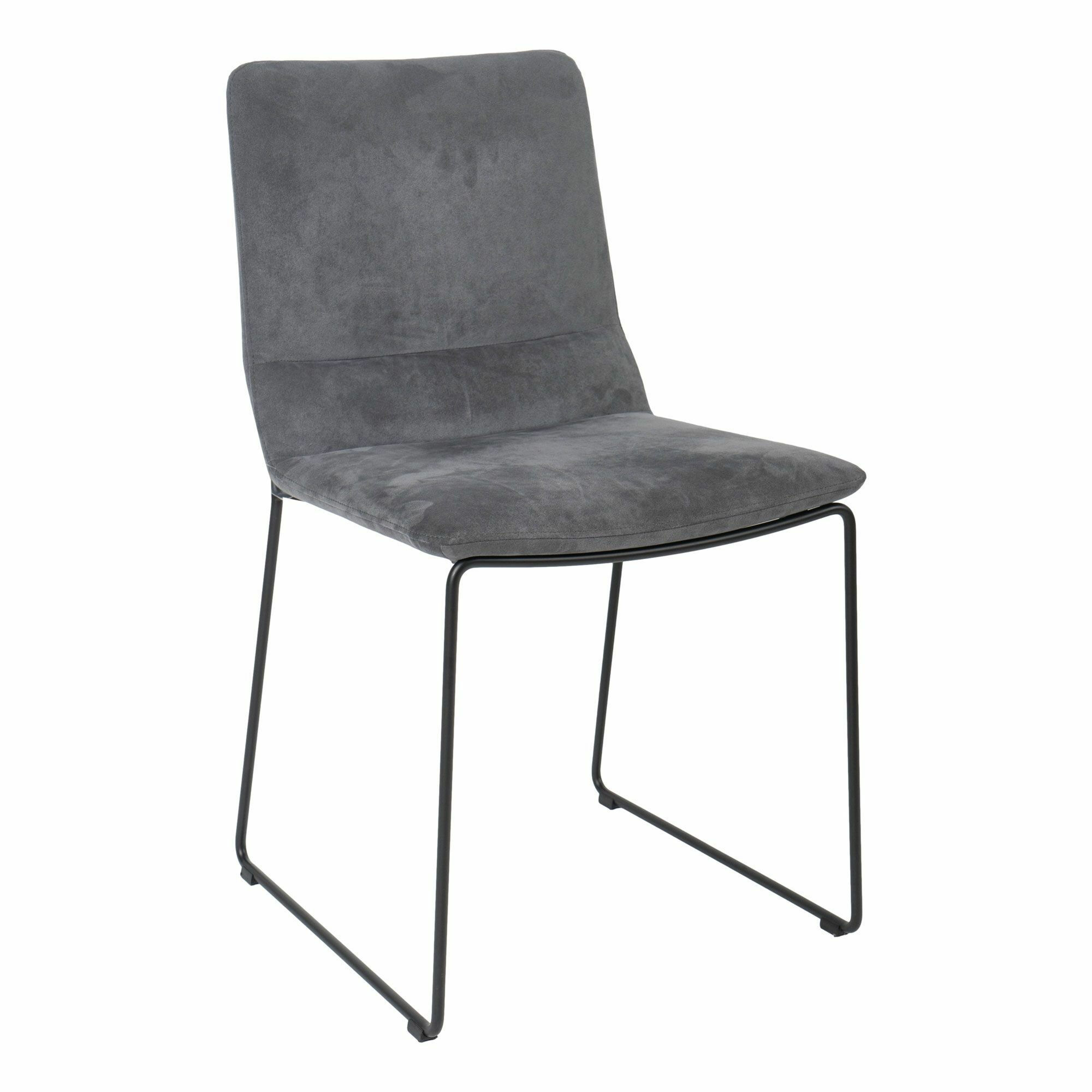 Ligne Roset - Stuhl Bendchair 10260900 Bezug Stoff Alcantara Chick Grau 6404 Kufengestell Metall Schwarz - 1