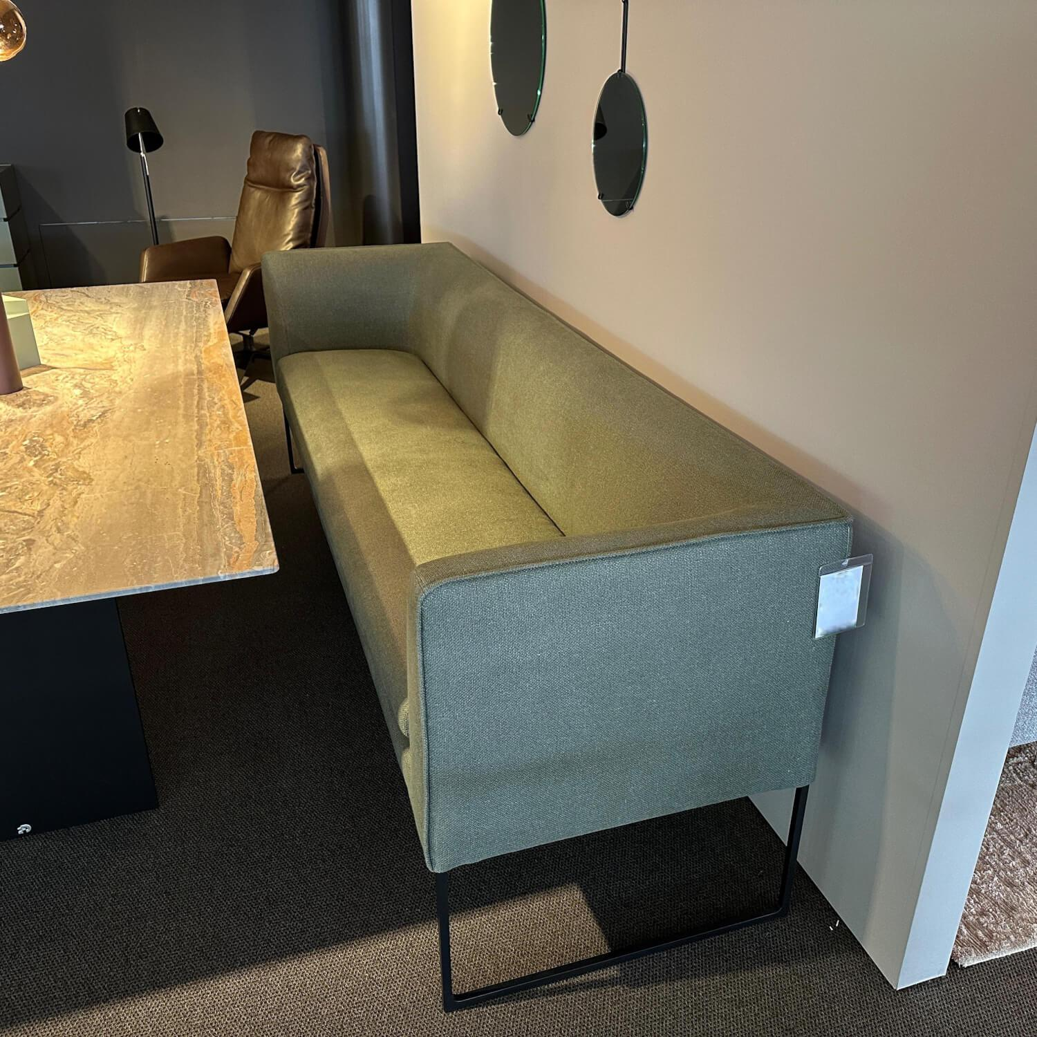 COR - Polsterbank Mell 11243 Stoff 8303 Schilfgrün Metallgestell Schwarz Pulverbeschichtet Inklusive Kunststoffgleiter - 4