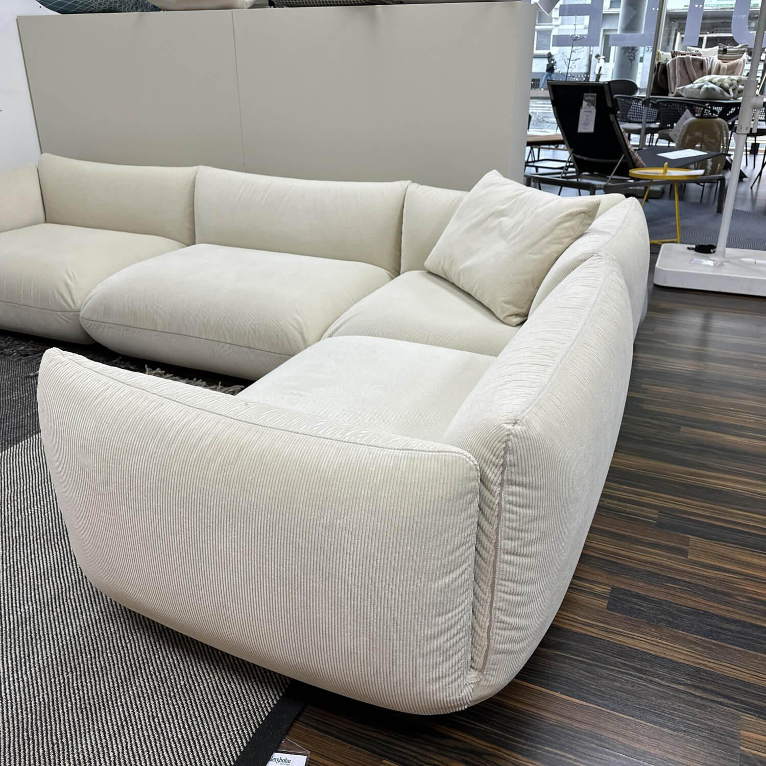 COR - Wohnlandschaft Jalis Stoff Cord 9079 Beige Inklusive Kissen - 4