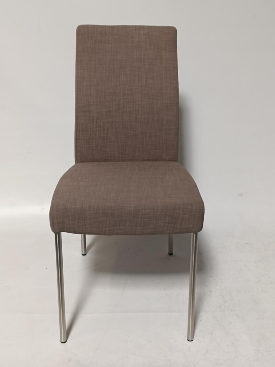 Garant - 6er-Stuhlgruppe Lamon Stoff Imola 07 Natur Fuß Rundrohr Edelstahl Kontrastnaht - 4