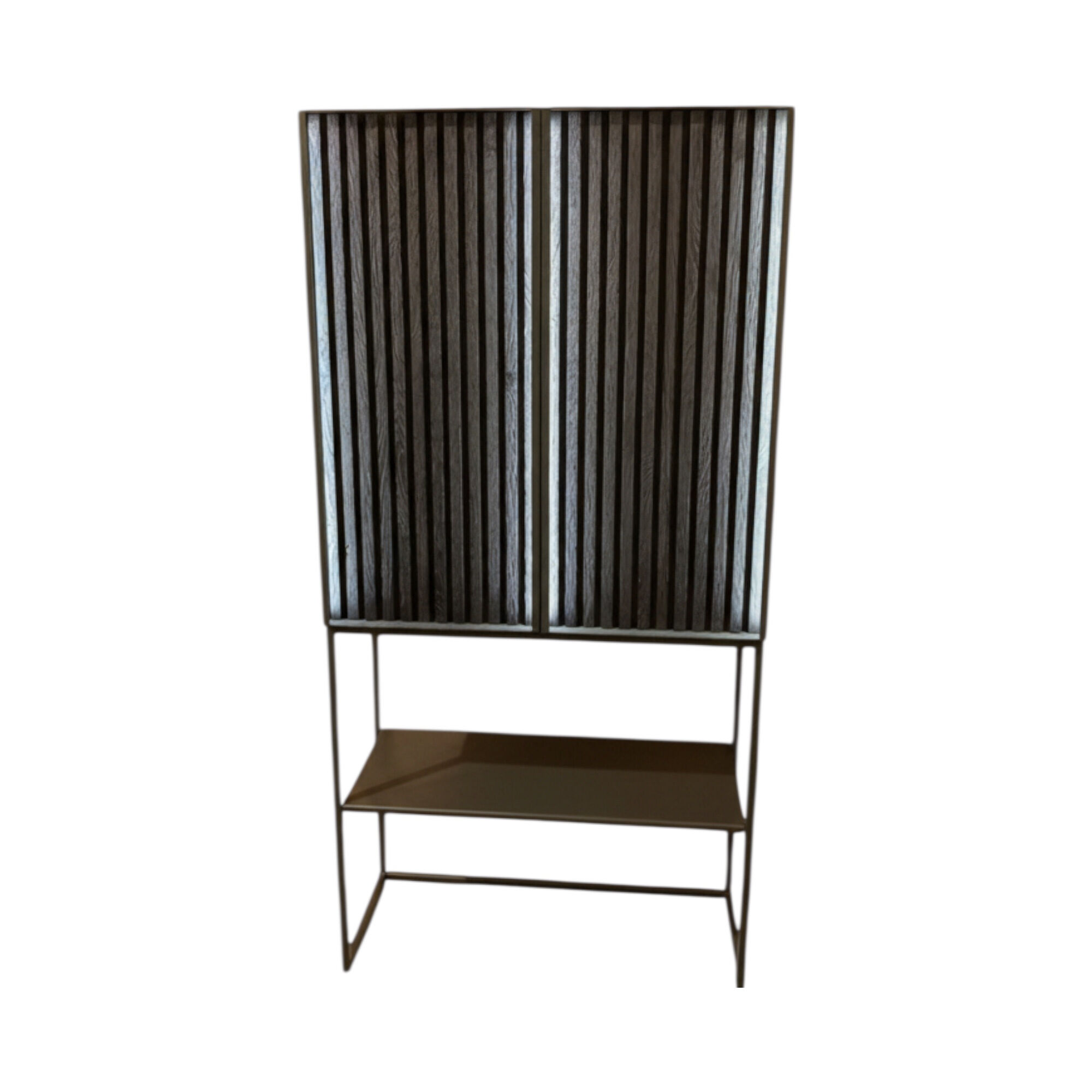 Musterring - Barschrank Targo 9081 Korpus Und Front Holz Anthrazit Gestell Metall Schwarz Inklusive LED Beleuchtung - 1