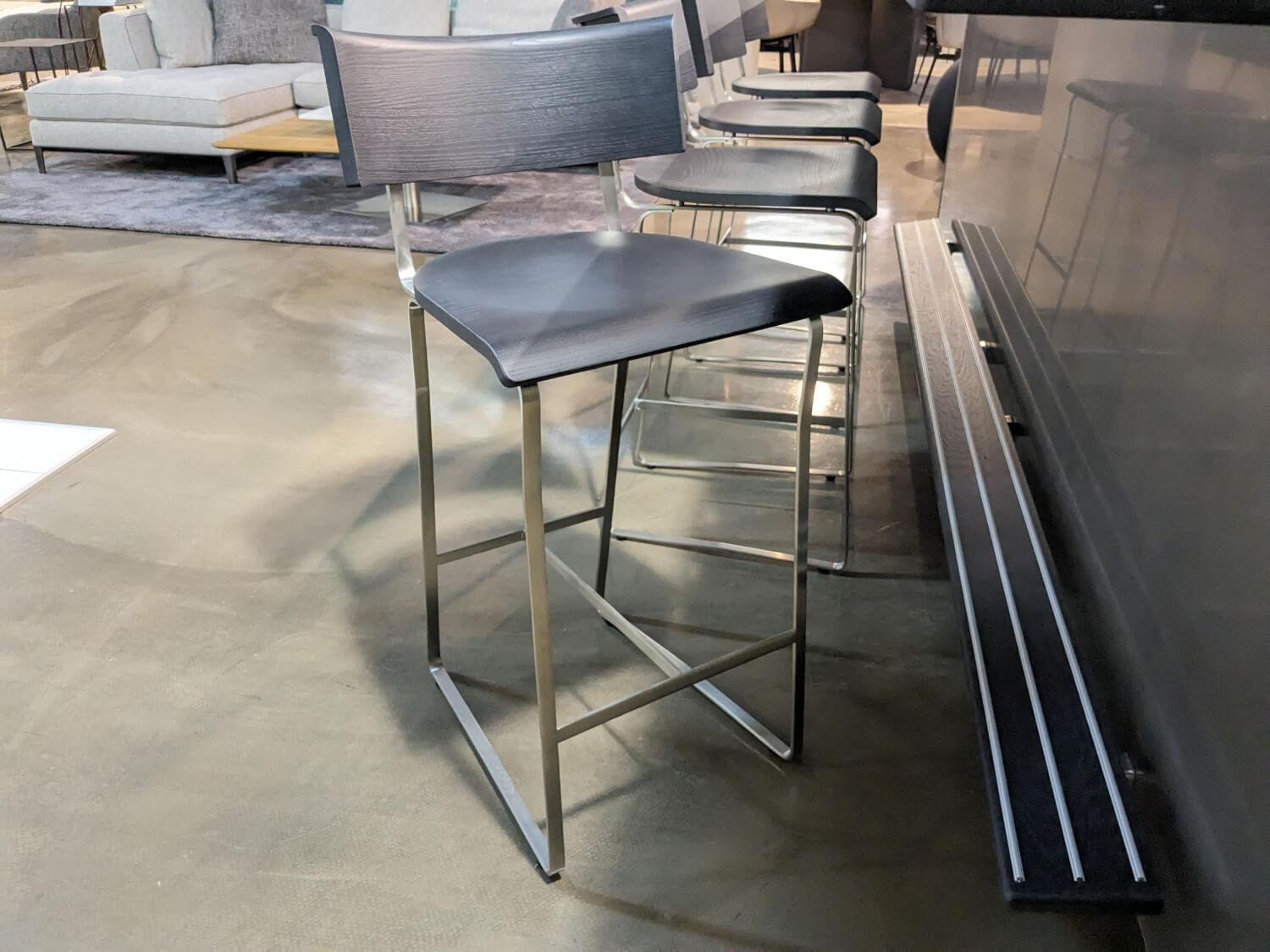Arclinea - 4er-Set Barhocker Olimpia Sitz Eiche Grau - 5