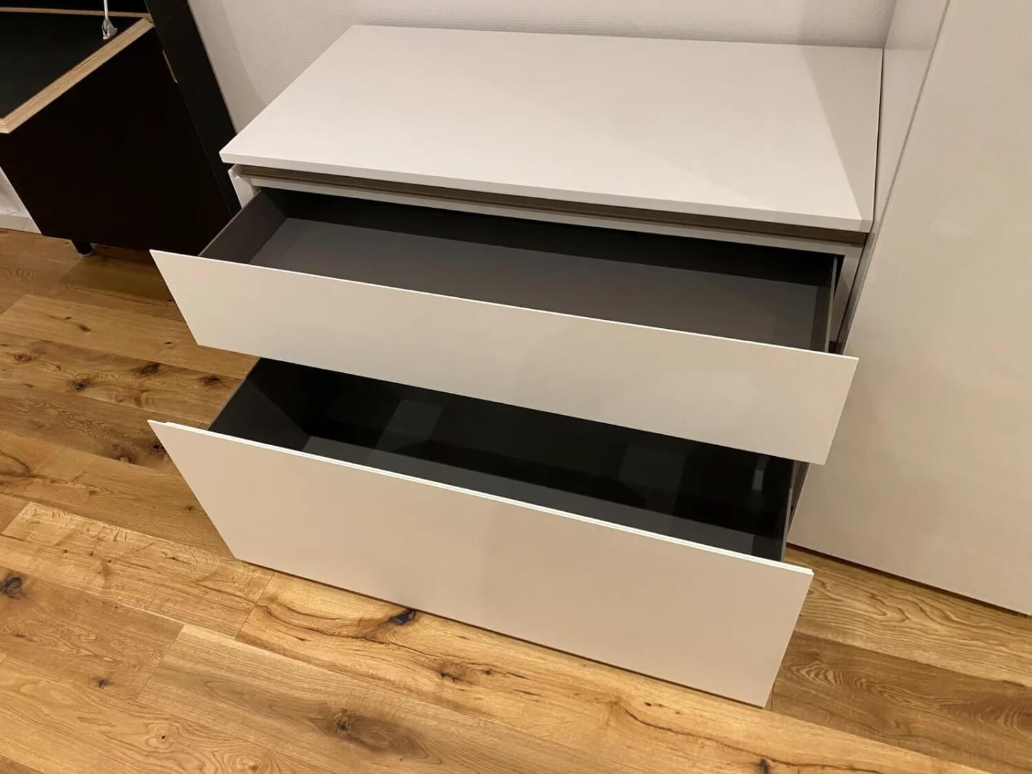 Interlübke - Schrank Collect Plus Lack Matt Und Klarglas Optiwhite Schneeweiß Inklusive Sideboard Just Cube - 4