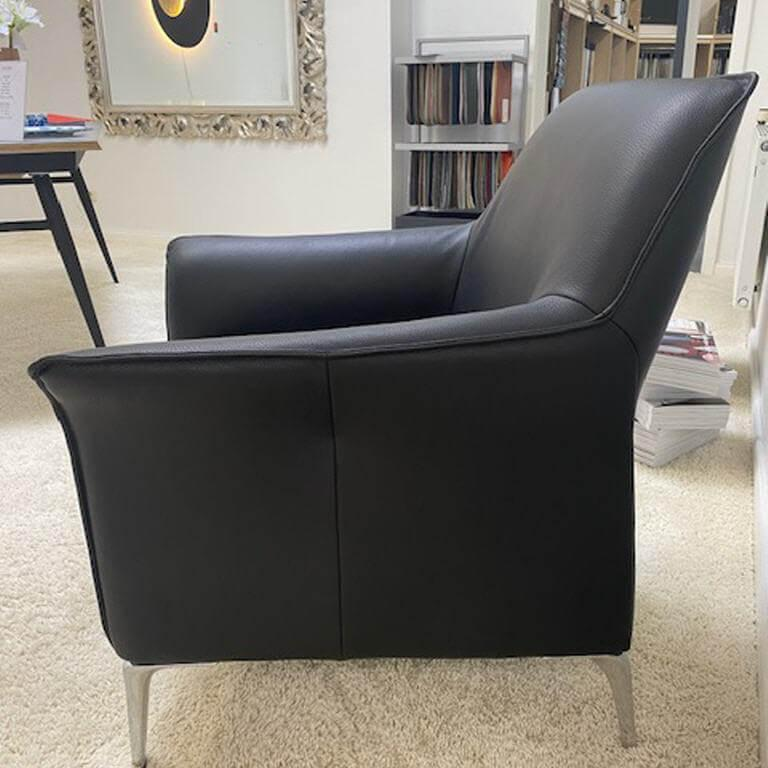 Leolux - Sessel Mayuro Leder Senso Schwarz Gestell Silber - 3