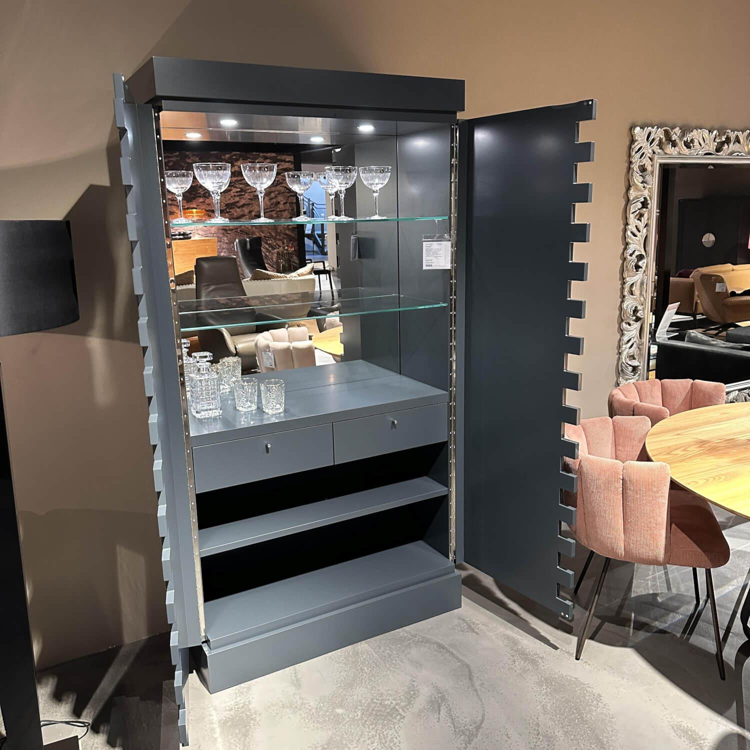 KMK - Barschrank Maxim 2-Türig Lack Anthrazit Matt Und Hochglanz RAL 7016 - 5