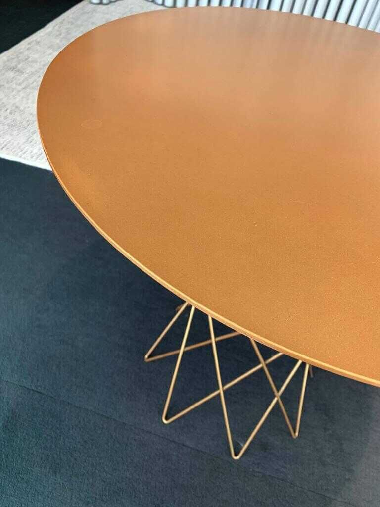 Beistelltisch Yalla Tischplatte Alu Messingfarben