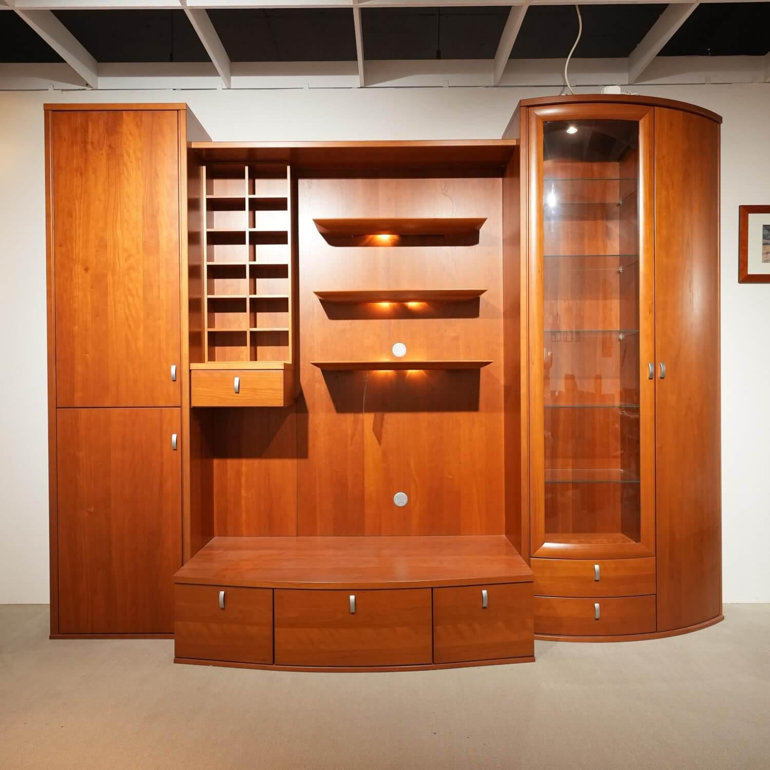 Thielemeyer - Wohnwand Rio Kirschbaum Inklusive Halo Strahler Und Trafo - 5