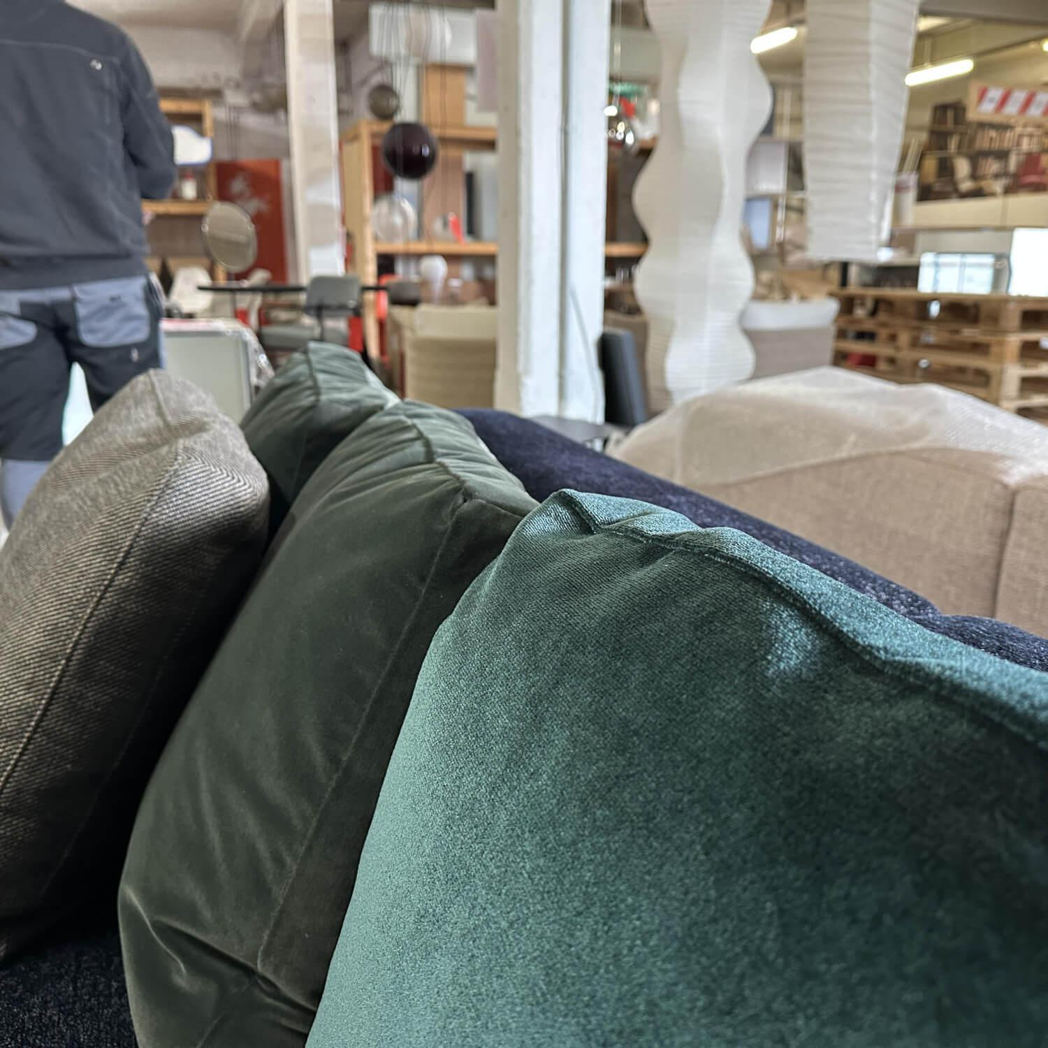 Cassina - Ecksofa Mex-Hi Stoff Luxor 13L034 Blu Notte Füße Metall Verchromt - 2