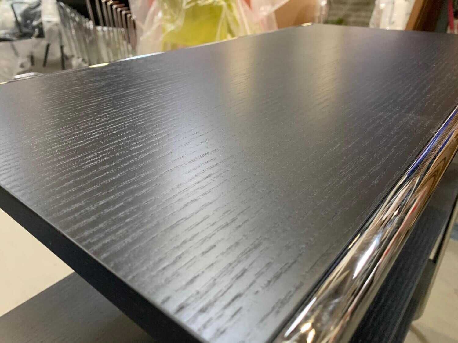 Thonet - Regal B22A Esche Furniert Schwarz Gebeizt Gestell Chrom - 3